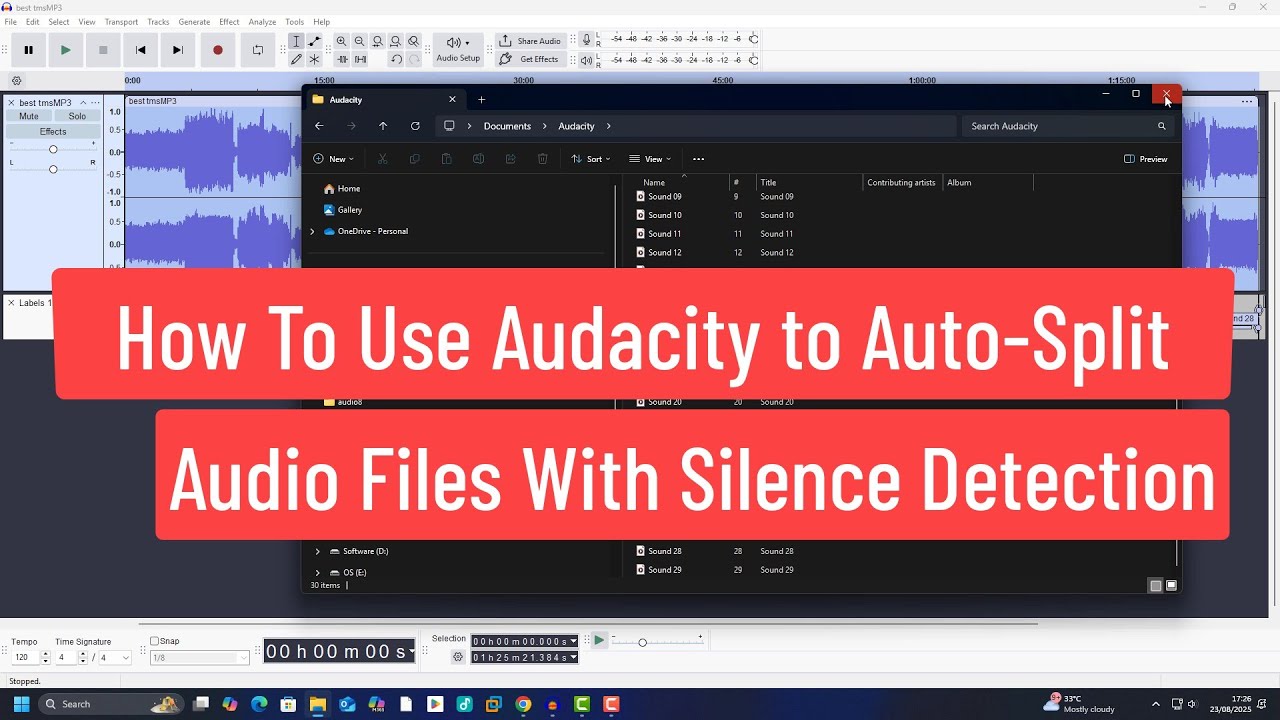 How to Use Audacity to Auto-Split Audio Files with Silence Detection