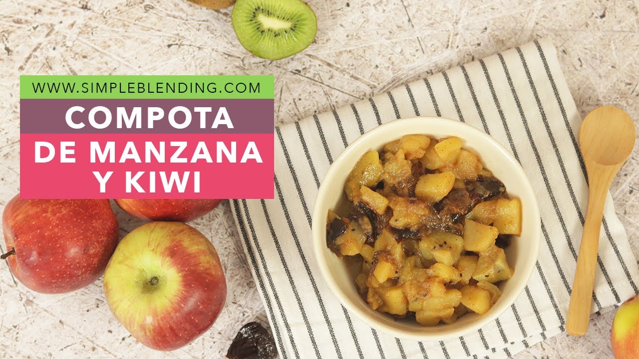 COMPOTA DE MANZANA Y KIWI | Deliciosa compota de manzana con kiwi | Compota sin azúcar añadido