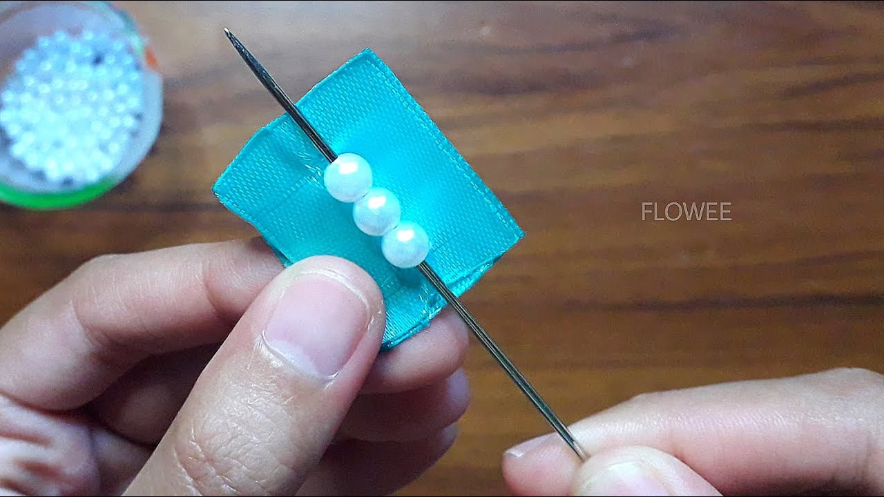 😍 Cute flower making - Amazing ribbon flower craft ideas - diy ribbon flower work