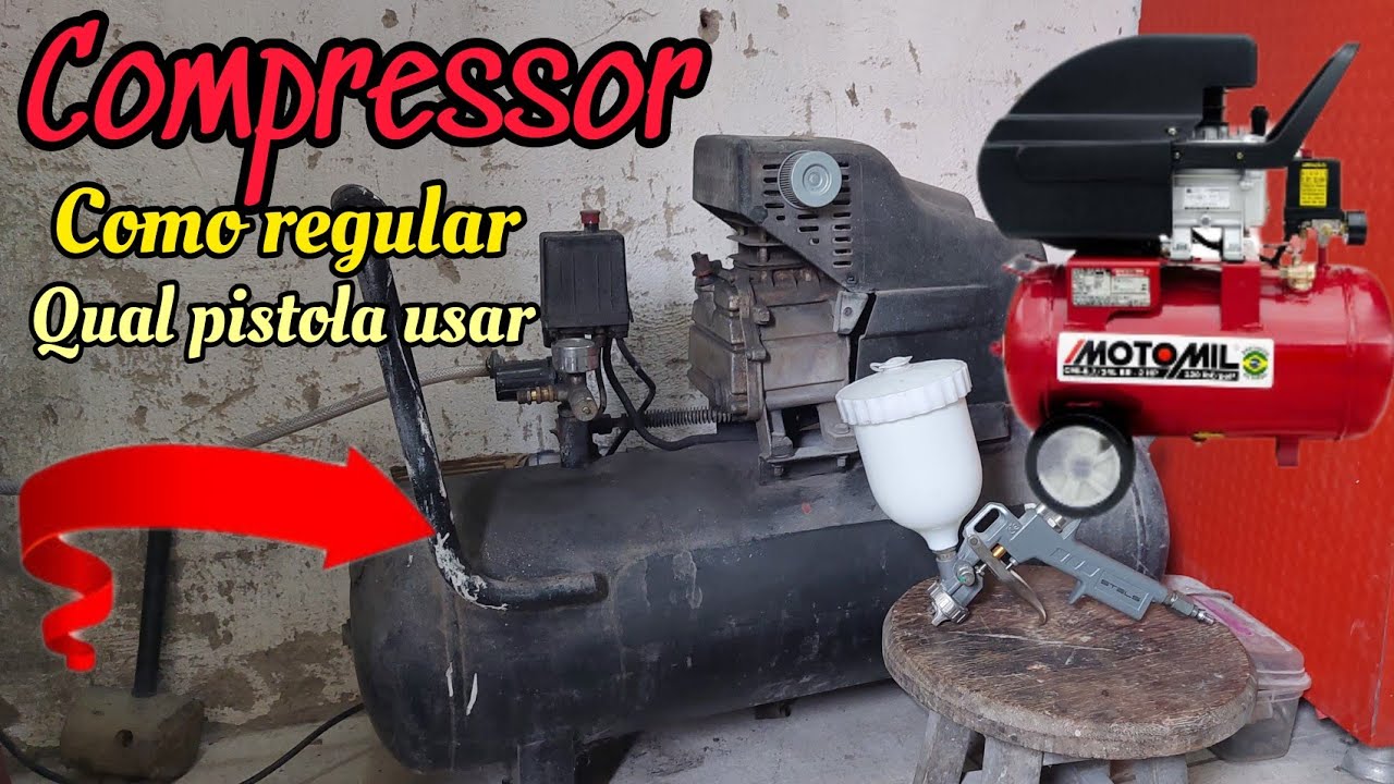 compressor como regula e qual pistola usar