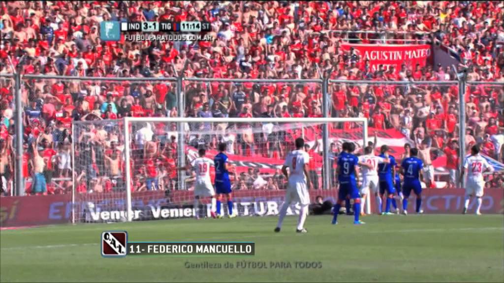 Gol de Mancuello.Independiente 3 Tigre 1.Fecha 13.Torneo Primera División 2014.FPT