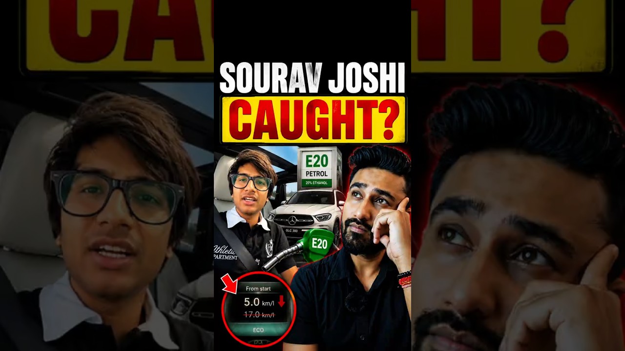 Sourav Joshi CAUGHT? Mercedes E20 Petrol Claim EXPOSED #souravjoshi #souravjoshivlogs #ethanol