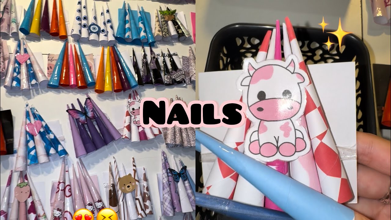 NEW NAIL ORDER/ packing paper nails!❤️💗🤍