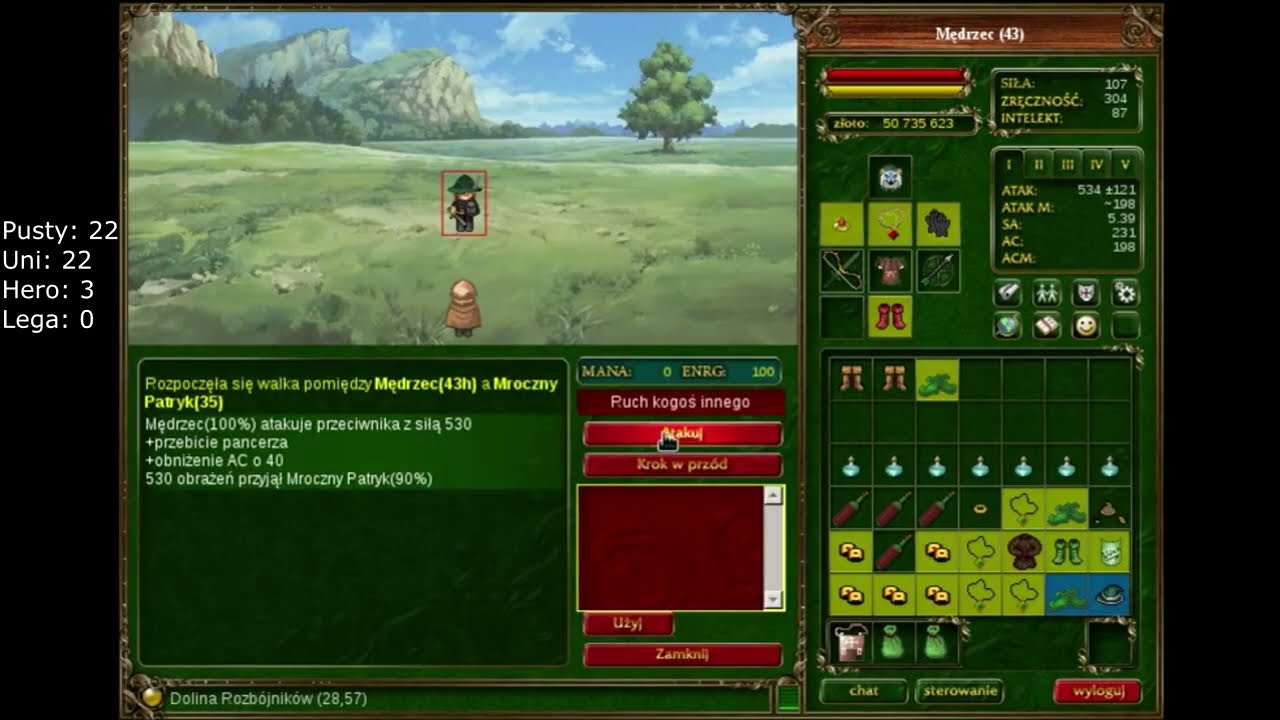 Old Margonem - Mroczny Patryk vs Łowca