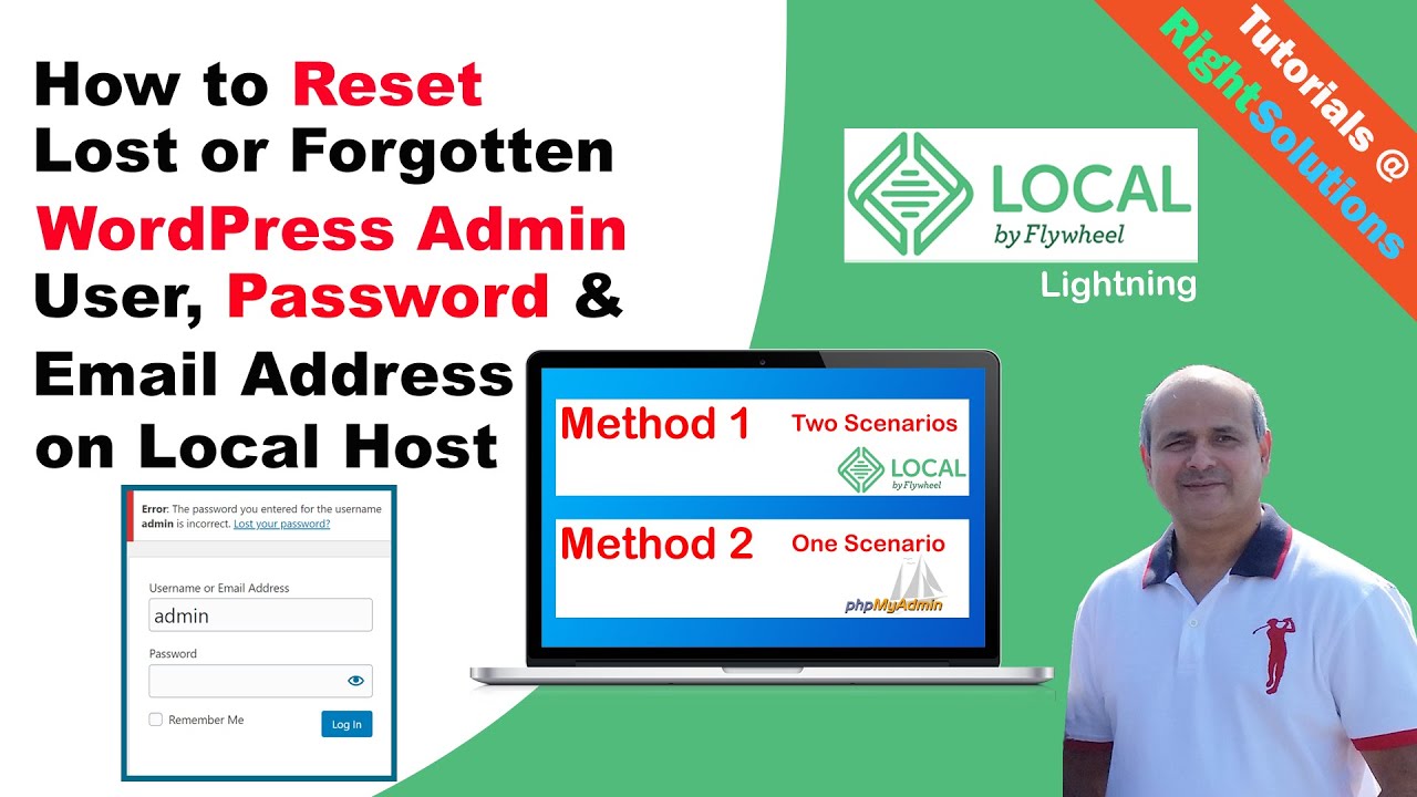 How to Reset WordPress Admin Password on Localhost  - Local By Flywheel