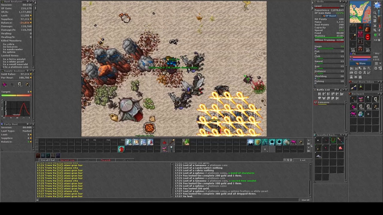 [Tibia] Issavi west PG hunt for mages 50+