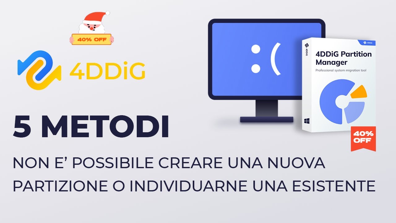 Non sono riuscito a creare una nuova partizione o individuarne una esistente