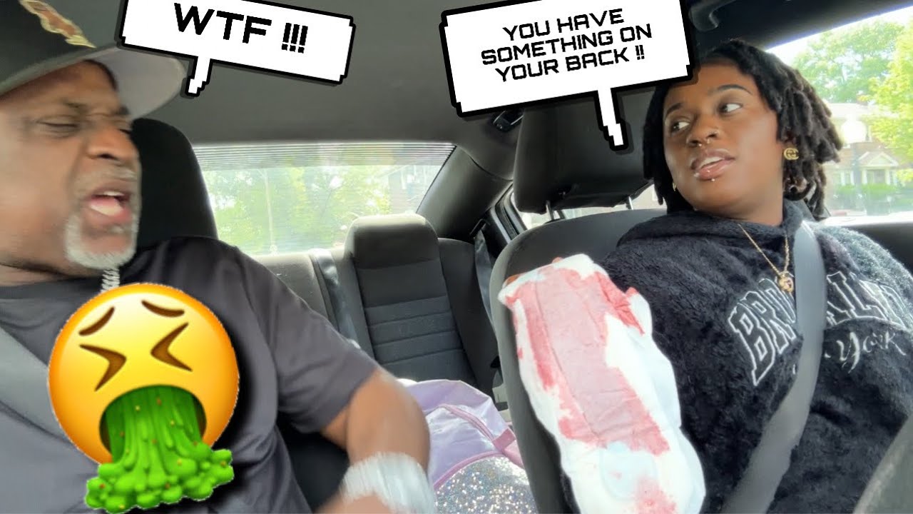 PUTTING A BLOODY PAD ON MY DAD PRANK *HILARIOUS*