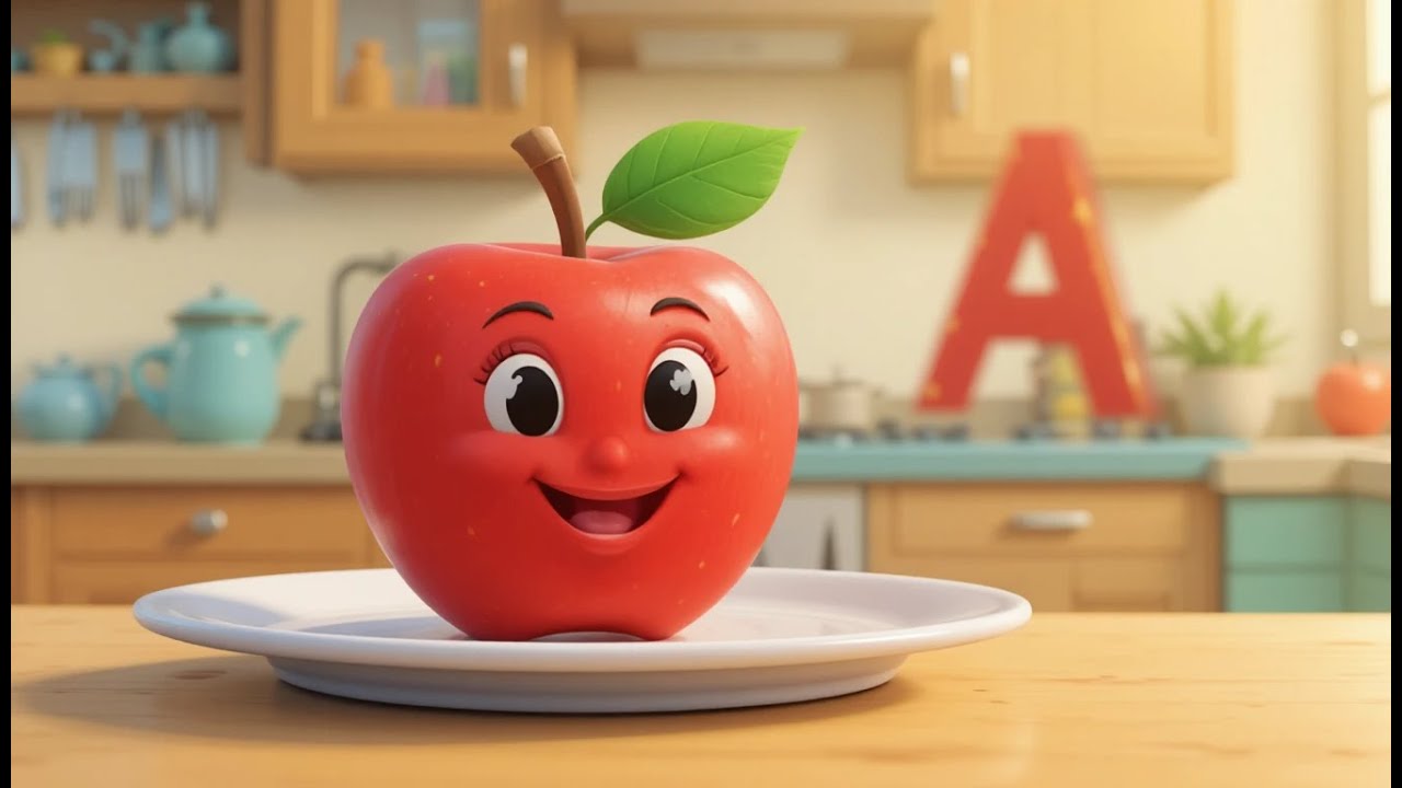 Alphabet Fruits & Food Rhyme | ABC Song for Kids | Learn Fruits & Food A–Z | Nursery Rhymes