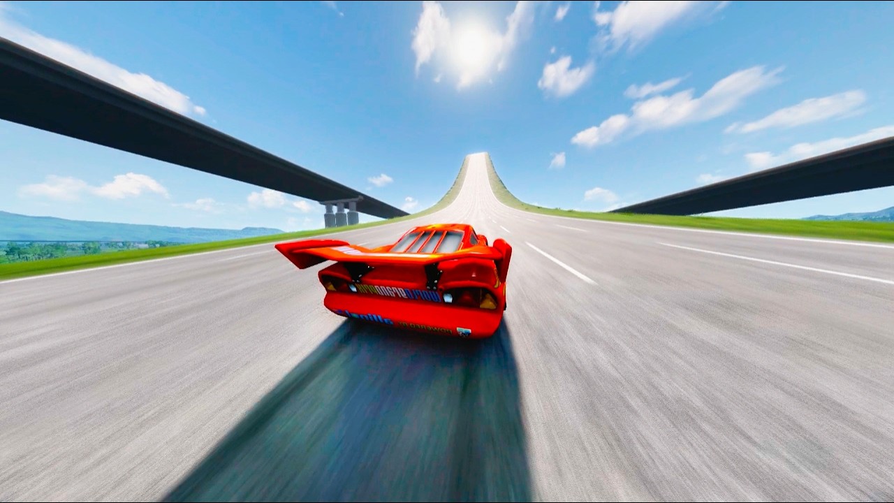 🔥1 HOUR🔥 Instant 99 - 1000+ MPH Acceleration Test: Can Any Pixar Cars Handle This? 🔥💥 | BeamNG Drive