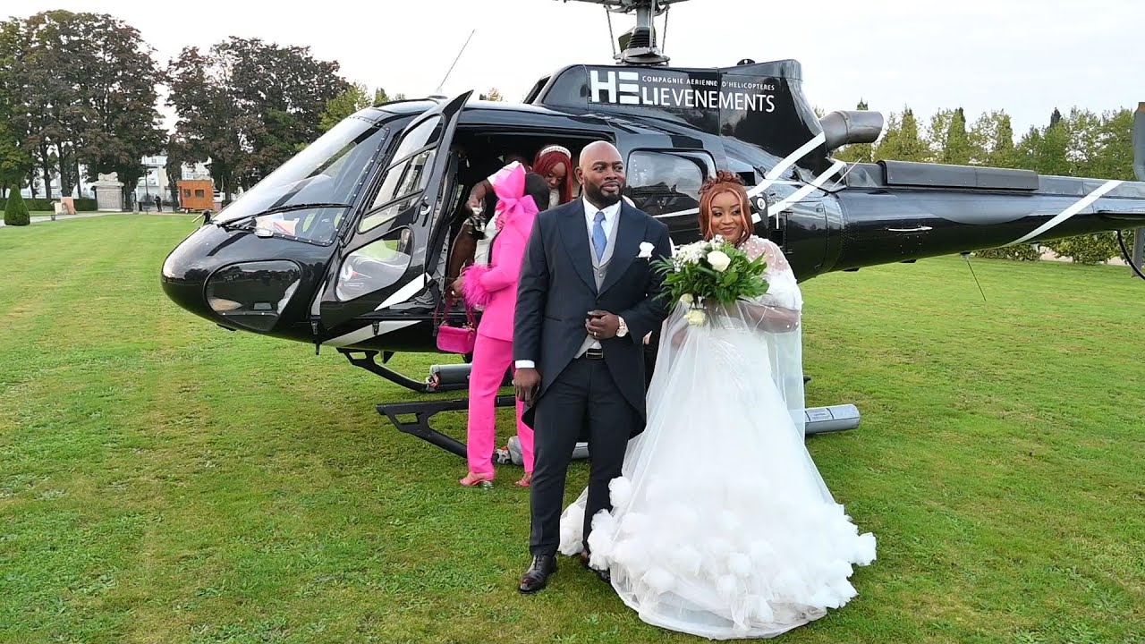 Irma atterrit dans un hélicoptère à son mariage avec Aubert l'Aigle de Rouen