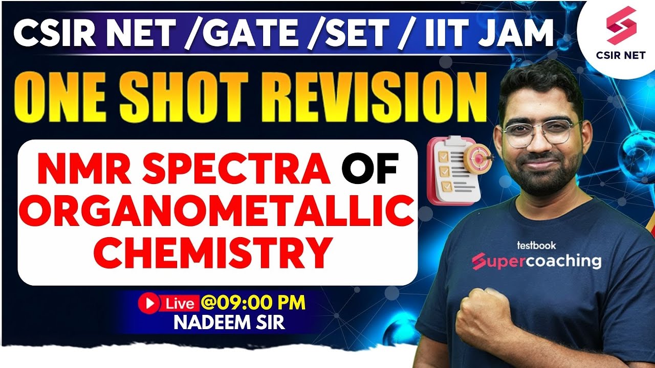 CSIR NET JRF Dec 2023 | Gate 2024 | NMR Spectra of Organometallic Chemistry | Nadeem Sir