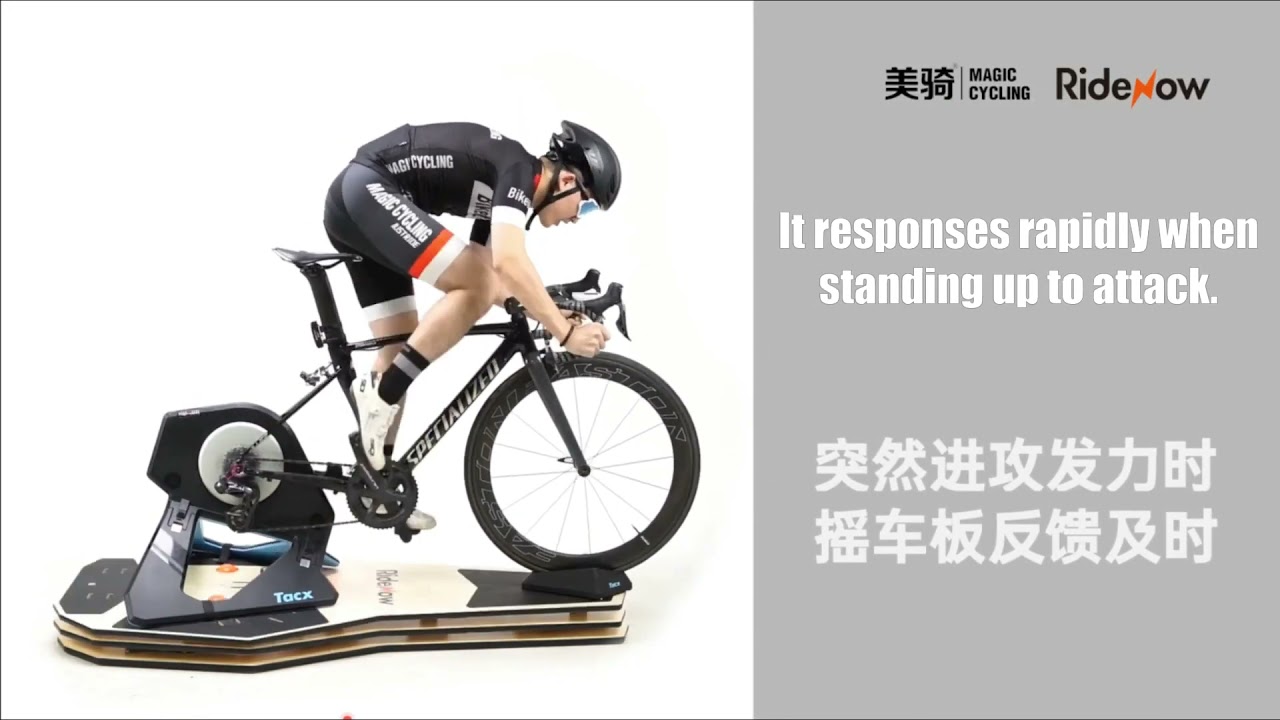 Rocker Plate for cycling training, Smart Bike Trainer Stand Indoor Rocker Plate Works with Zwift.
