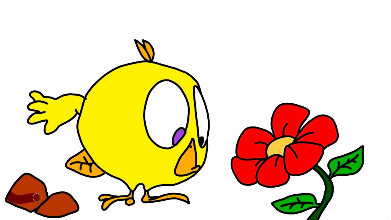 Who Are You - Funny Chicken Coloring Page | Butterfly animation