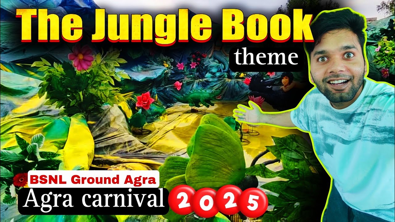 The Jungle Book theme agra carnival 2025| Fatehabad road near BSNL Ground Agra mela 2025