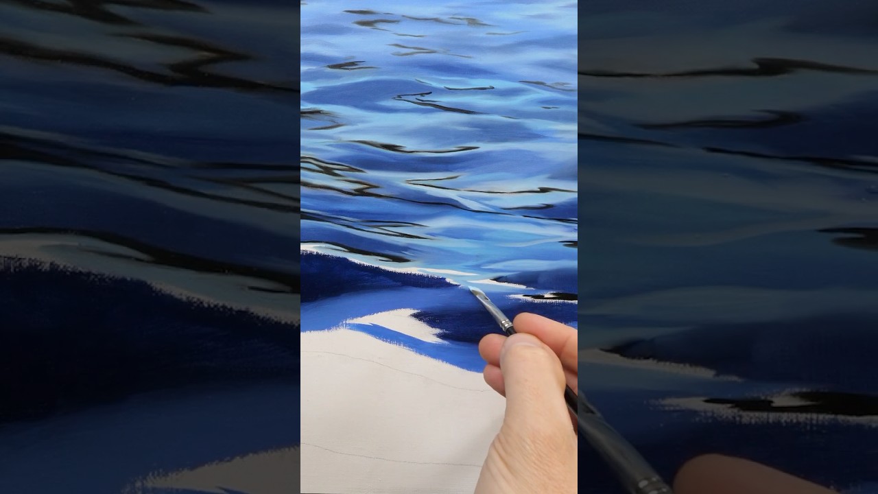 Painting Hyper-Realistic Water #satisfying #art #painting