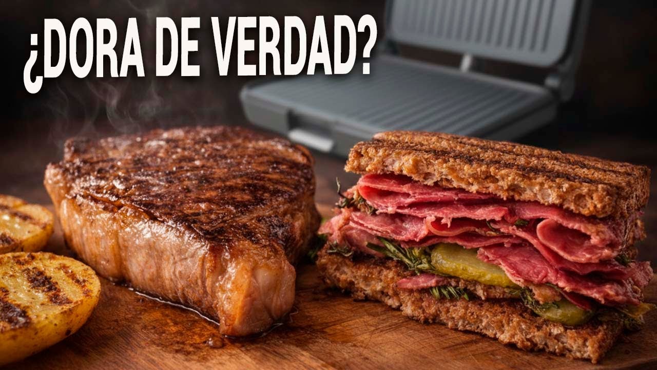 Probando la Rock’nGrill 2000 PerfectCook 🥩Entrecot PERFECTO + Sándwich de pastrami #review