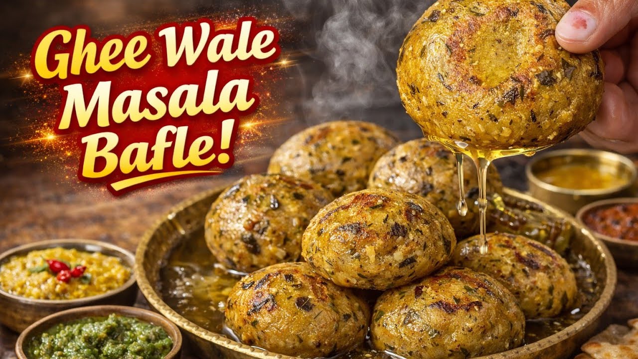 मक्के के आटे के बफले | Winter special Dal Bafla Recipe | Soft& Crispy |Village style Bafla