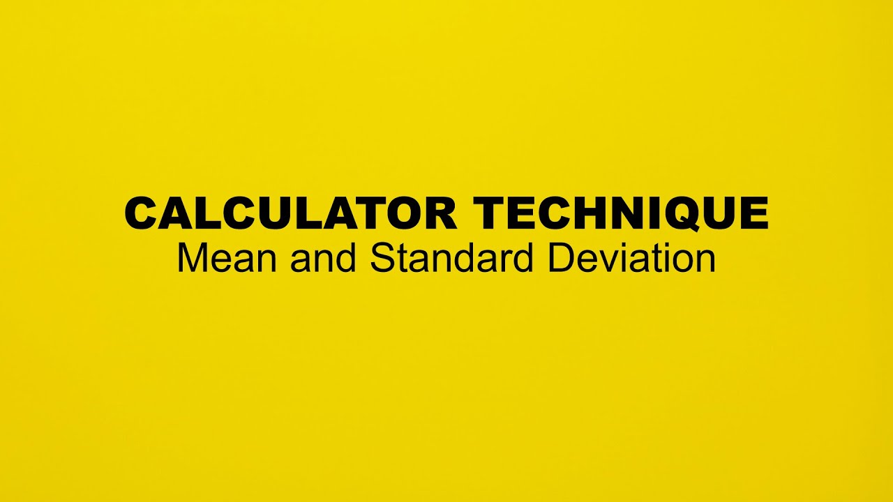 How to find the Mean and Standard Deviation using Canon F-789SGA