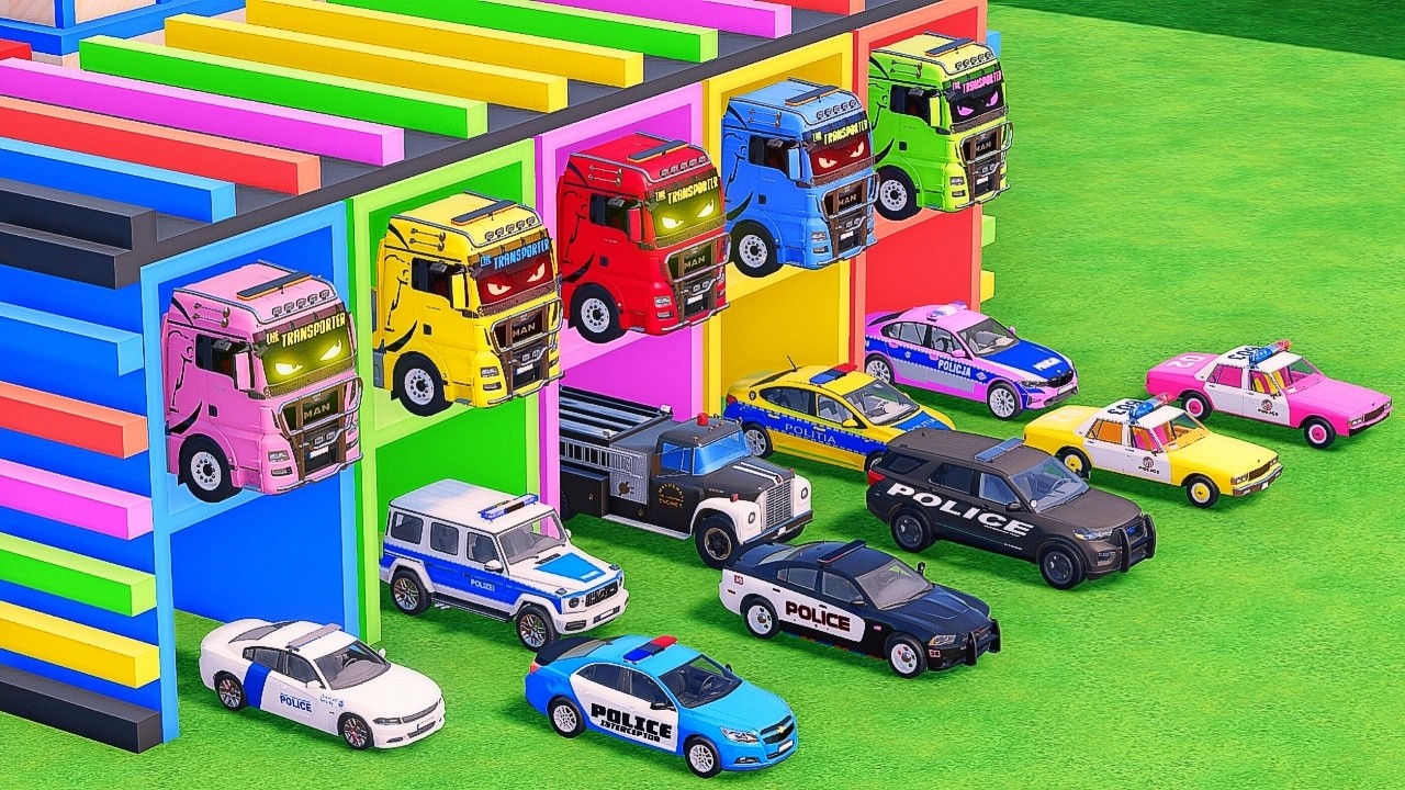 TRANSPORTING ALL POLICE CARS & EMERGENCY AMBULANCE VEHICLES WITH MERCEDES-BENZ TRUCKS | FS22 #078