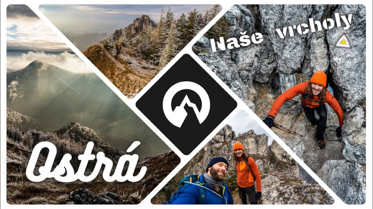 Ostrá (1247m) vo Veľkej Fatre - Veľkofatranský Rozsutec. Druhá časť okruhu cez vrchy Tlstá a Ostrá.