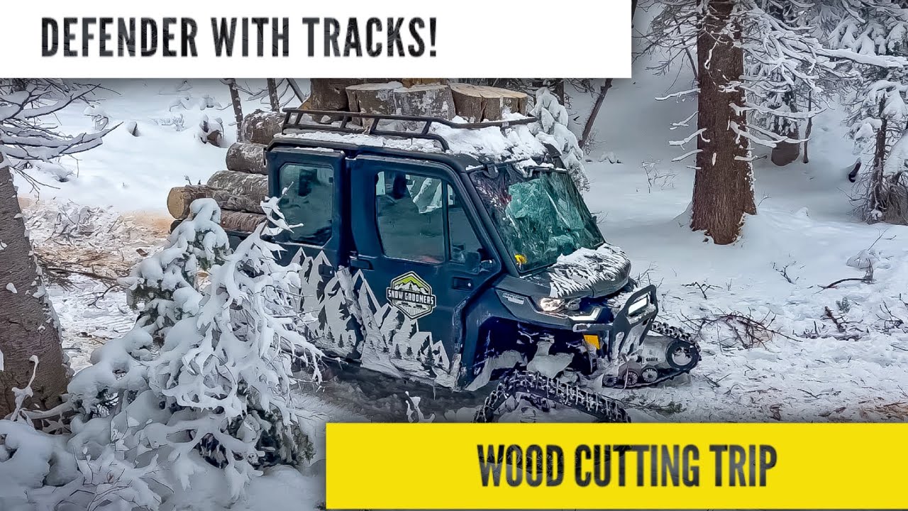 CAN AM Defender Max Limited with Tracks [CAMSO 4S1 UTV Track System] Wood Cutting trip!