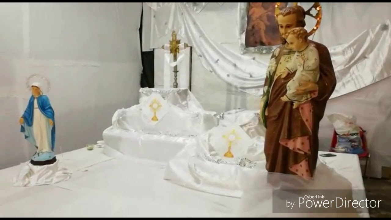 Leonforte - preparativi tavolata di San Giuseppe 2018