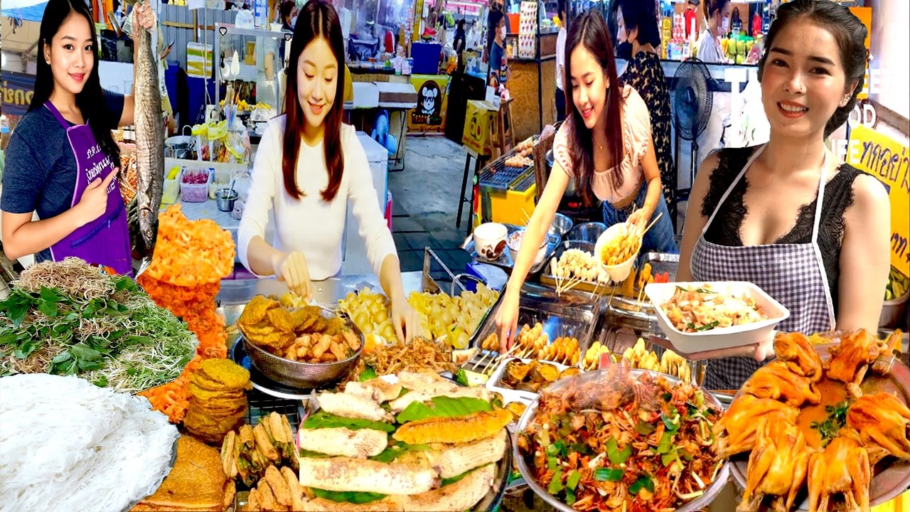 DELICIOUS TRADITIONAL MARKET FOOD! TOP 40 THAI STREET FOOD AT FAMOUS NIGHT MARKET | THAI STREET FOOD