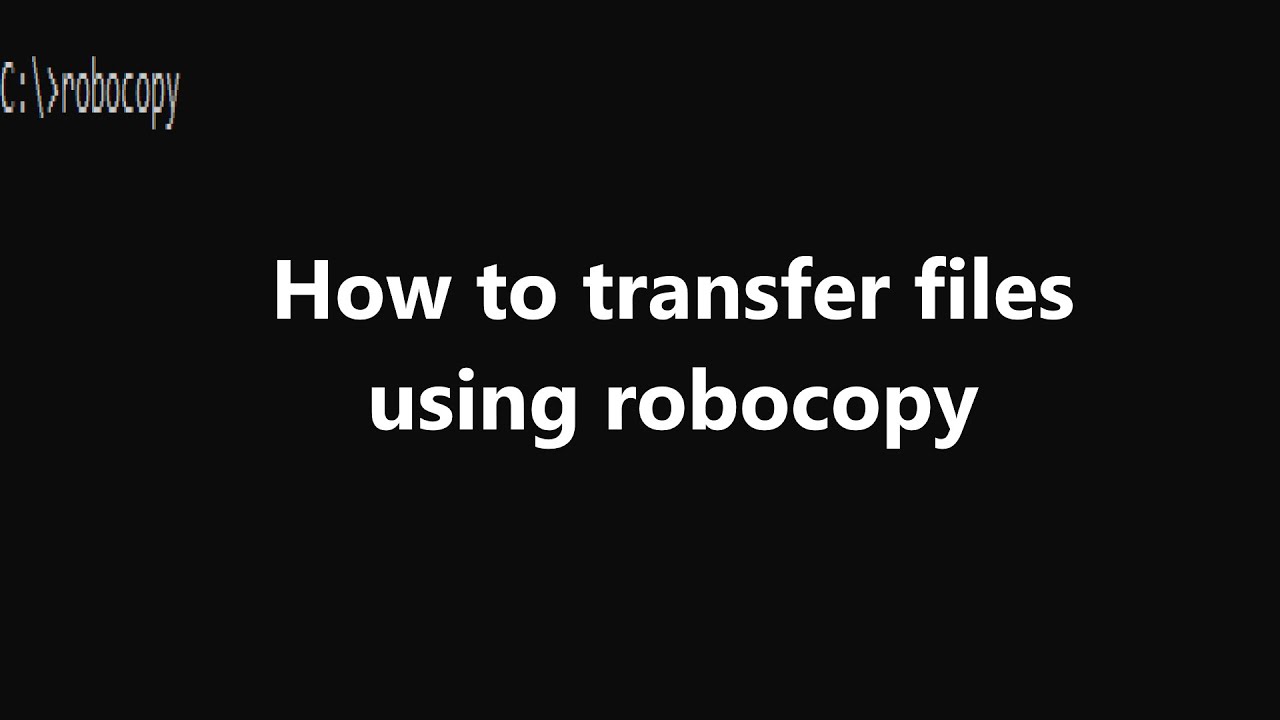 Как перенести файлы в Windows с помощью Robocopy