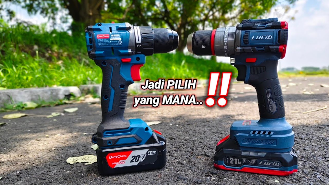 Sudah BRUSHLESS | Review & Uji Test Kekuatan Bor Cordless impact Hammer Drill LUCID LX - 60  #tools 