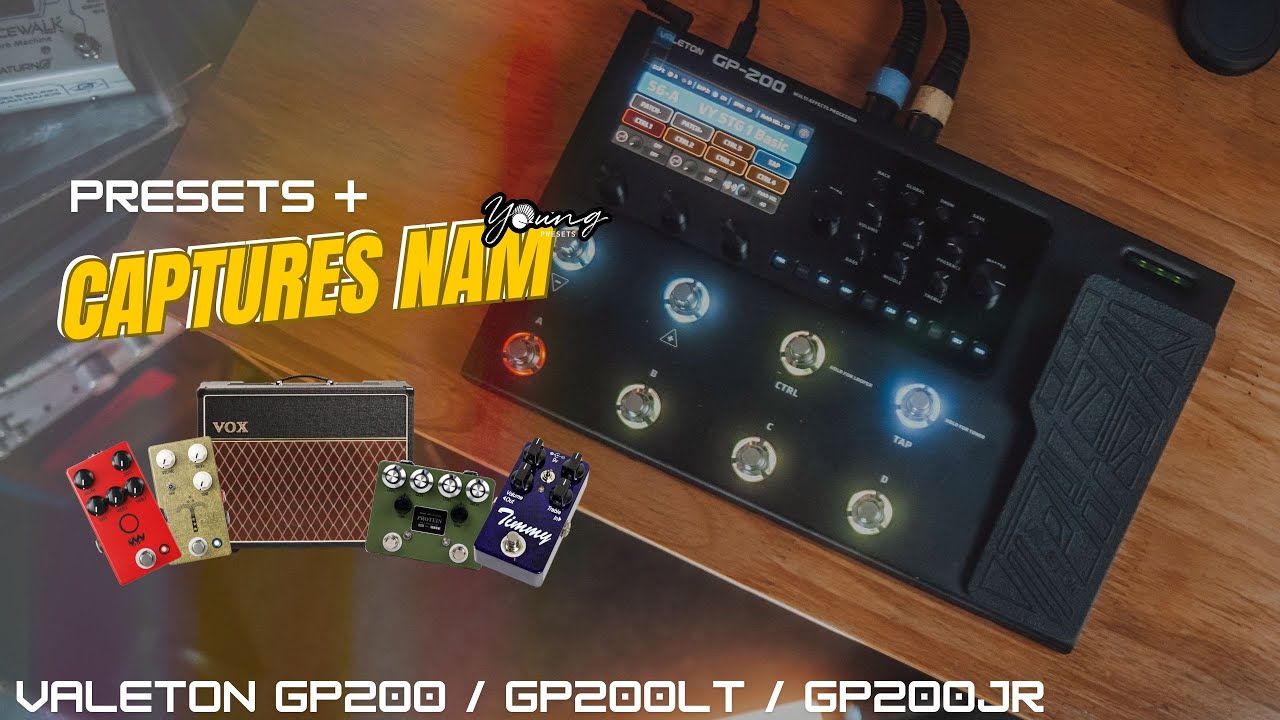 VALETON GP200 | Capturas NAM + Presets, VOX+ PEDAIS | Muuuuito SOM!!! | WORSHIP, ROCK, INDIE