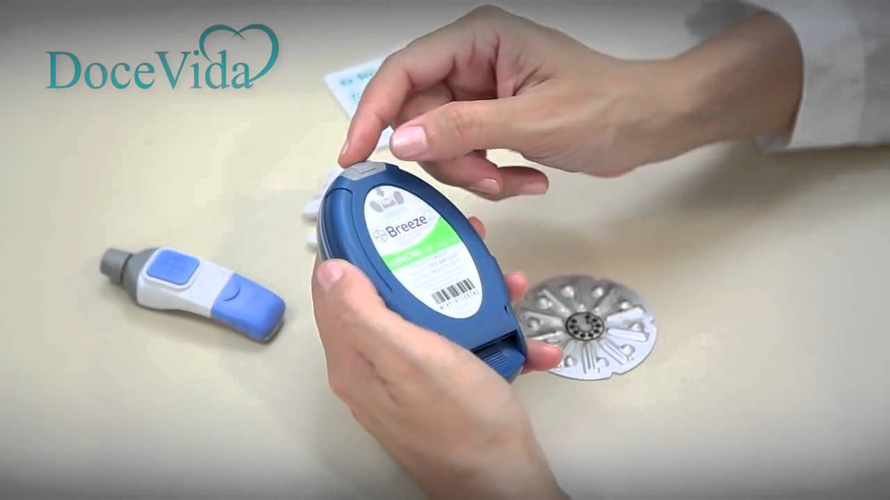 Como utilizar o medidor de glicose Breeze 2 da Bayer