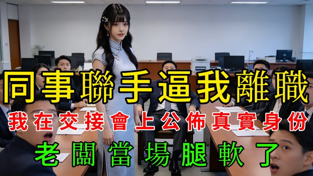 同事聯手逼我離職，我在交接會上公佈真實身份，老闆當場腿軟了。