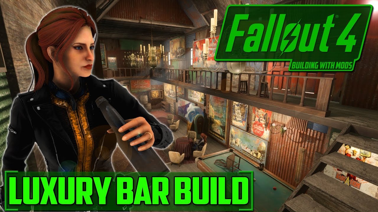Completed Luxury Bar Build - Dystopian Diamond City - Fallout 4!