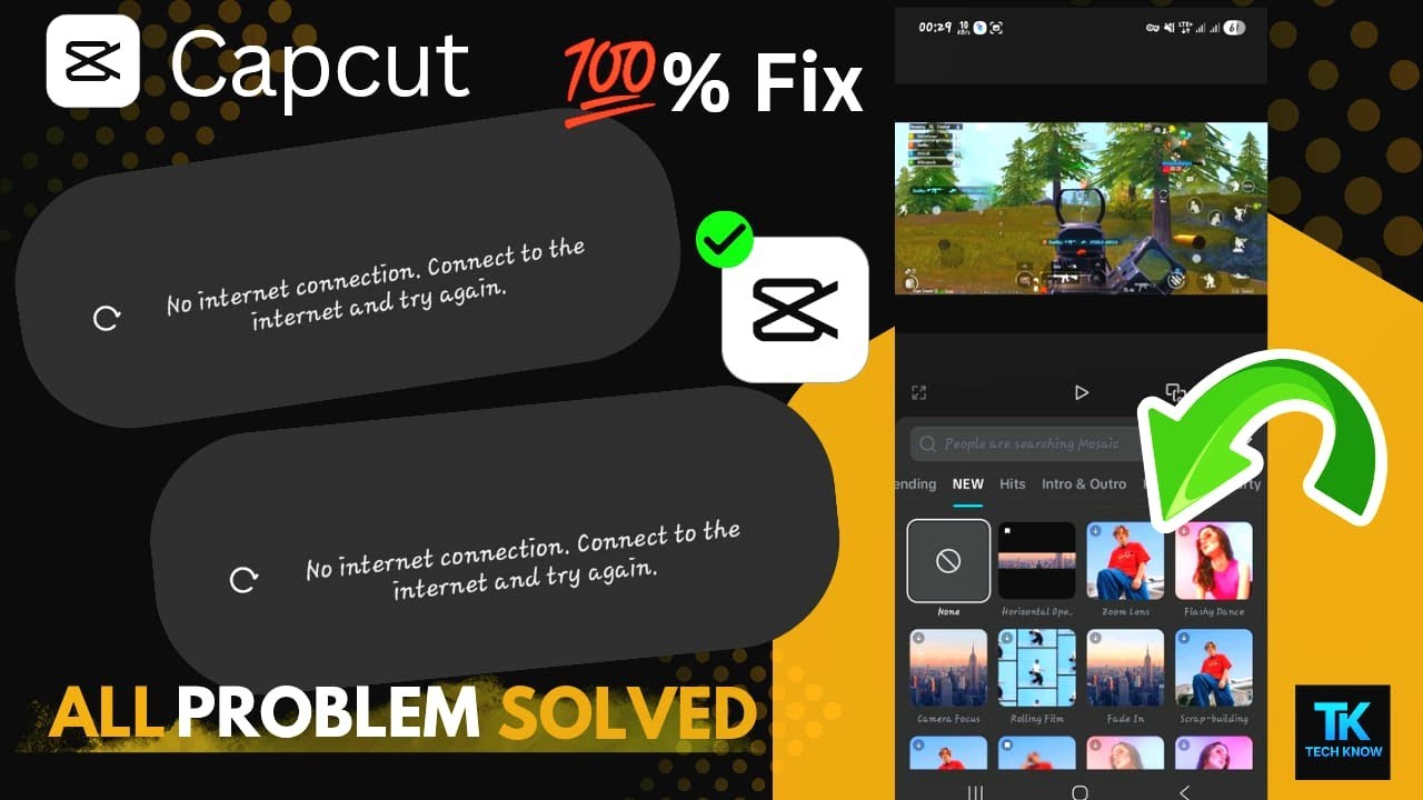 Capcut No ❌️ Internet Connection Problem Fixed 💯%  ✅️ | Capcut Kaise Fix Karein