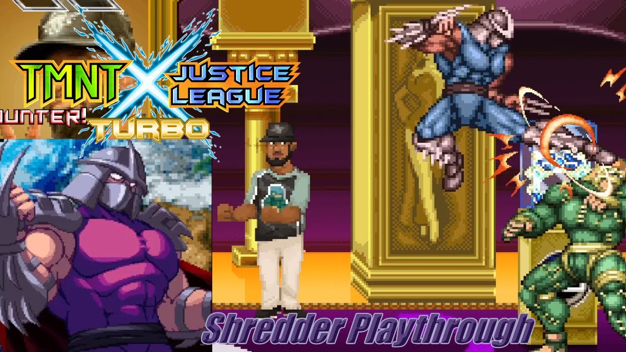 TMNT x Justice League Turbo (PC/IKEMEN) - Shredder Arcade Playthrough