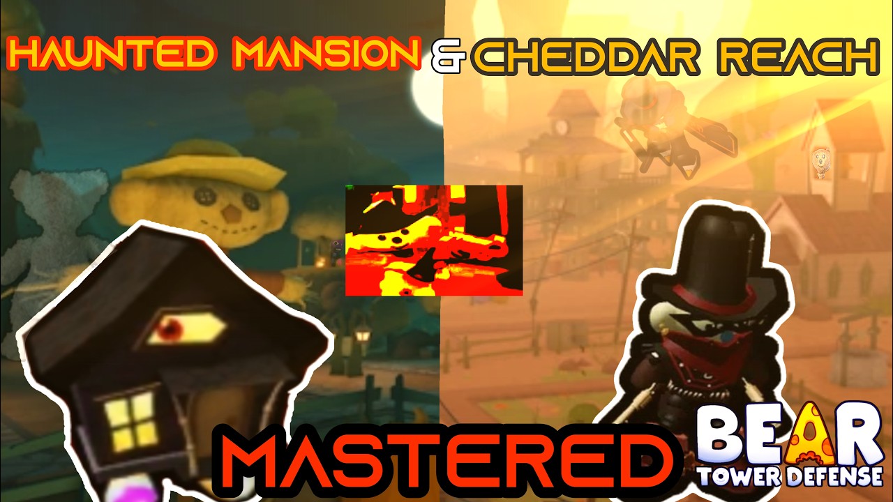 I Mastered Haunted Mansion And Cheddar Reach!: Bear Tower Defense shenanigans (roblox bear)