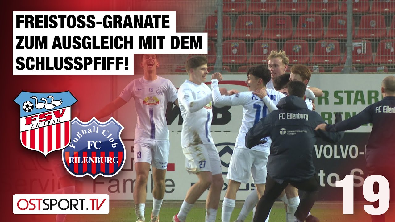 FREISTOSS-GRANATE zum Last-Second-Ausgleich! Zwickau - Eilenburg | Regionalliga Nordost