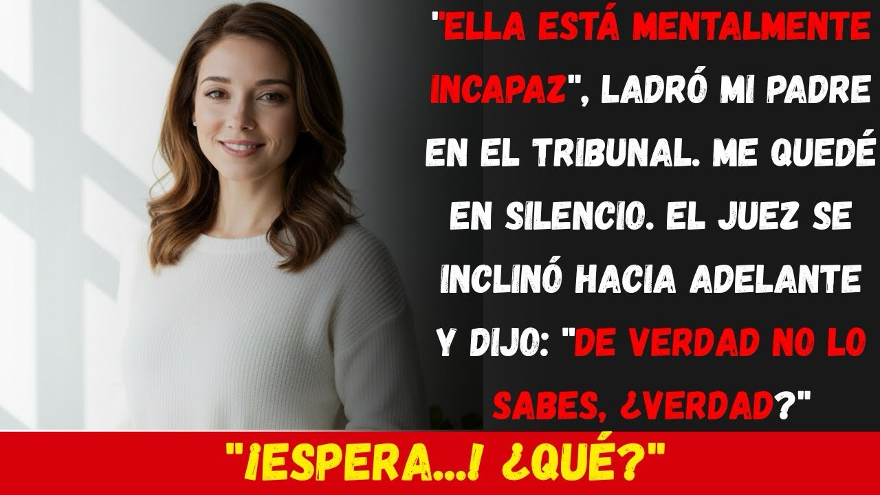 En el tribunal, mi padre declaró que ella había perdido la cabeza...