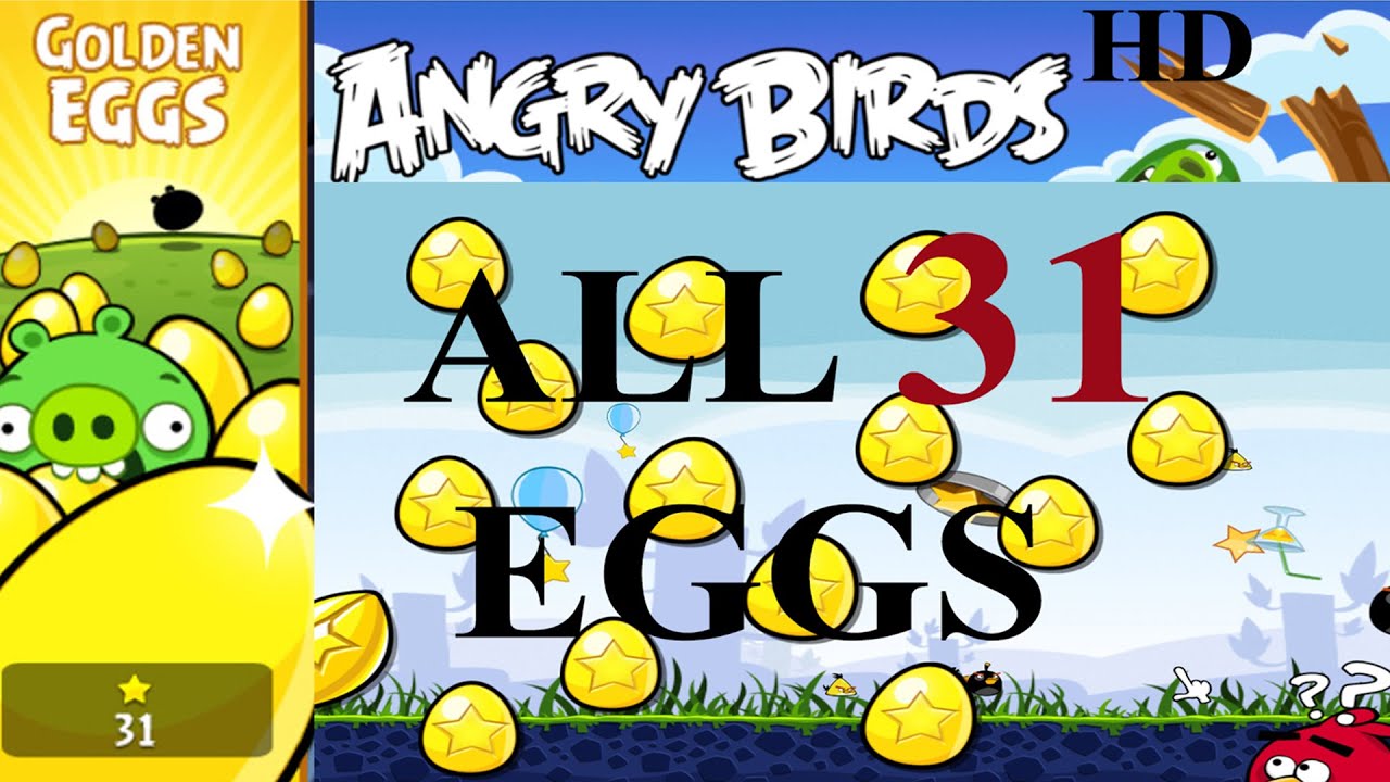 Геймплей Angry Birds | Как найти все 31 золотое яйцо | Полная версия | FULL HD