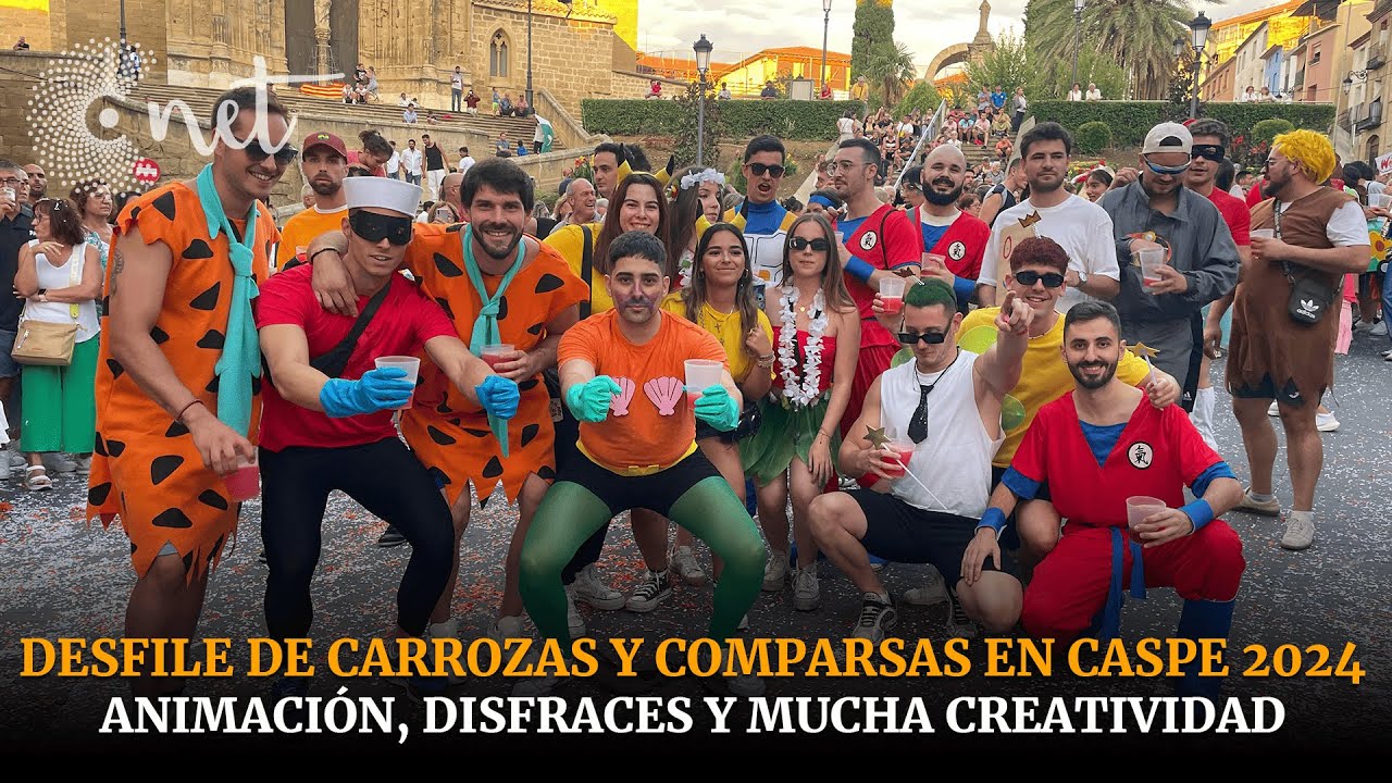 DESFILE de CARROZAS y COMPARSAS | Fiestas CASPE 2024