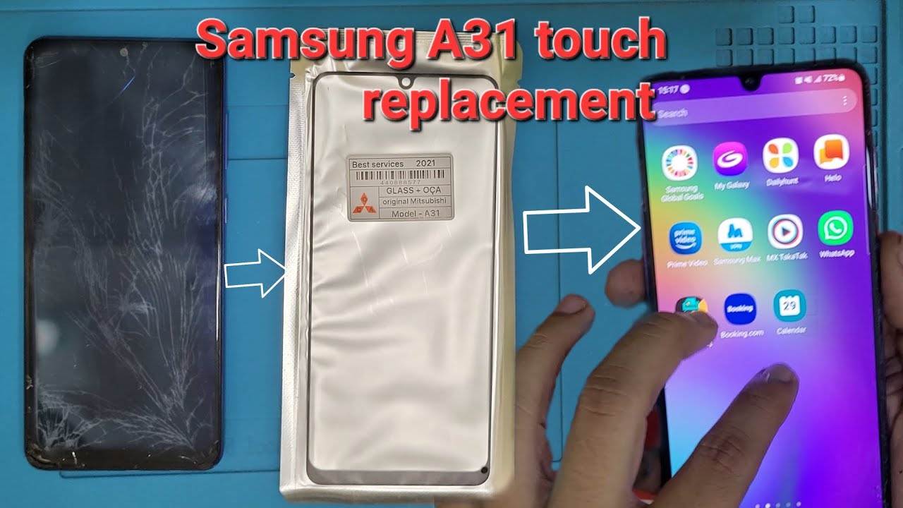 Samsung A31 touch replacement // Samsung A31 broken glass replacement. Samsung A31 Oca change.