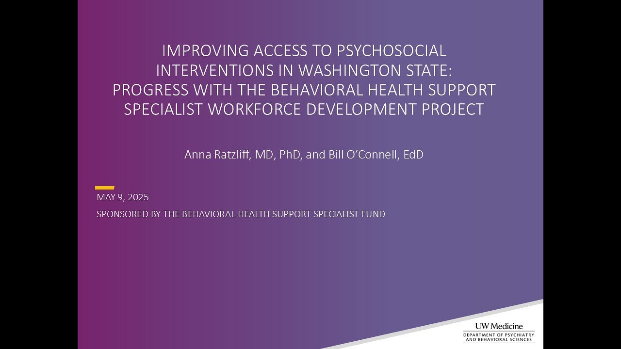 Improving access to psychosocial interventions in Washington State