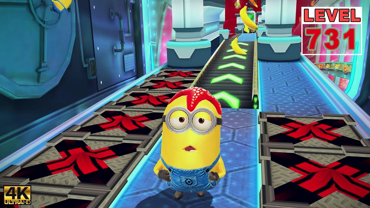Minion Rush LEVEL 731 - Starfish Minion slide under obstacles 80 times at Anti-Villain League -PC 4K