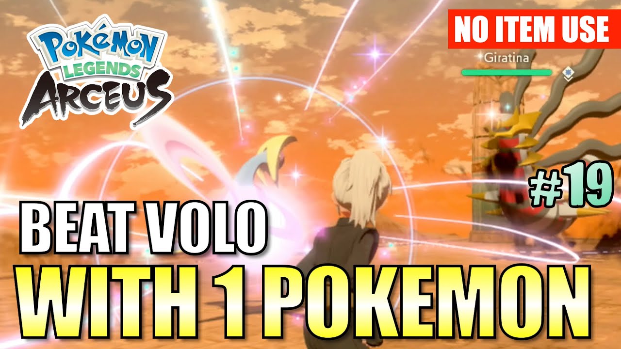 BEAT VOLO WITH ONLY 1 POKEMON! (NO ITEM USE) - Pokemon Legends Arceus