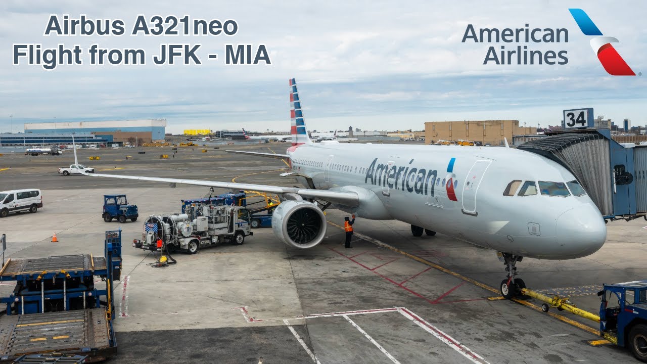 American Airlines: Airbus A321neo flight from New York (JFK) to Miami (MIA)