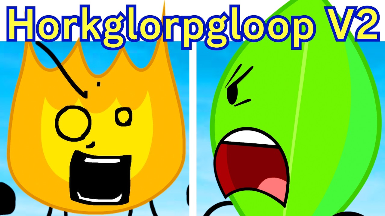 FNF HORKGLORPGLOOP V2 VS V1 (New Cutscenes / HIGH EFFORT / FIREY VS LEAFY)