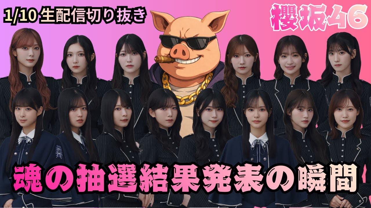 【切り抜き】国立当落発表の瞬間（1/10　生配信）#櫻坂46 
