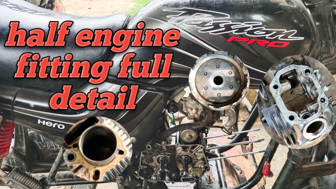 Passion Pro half engine fitting | hero passion pro full engine fitting