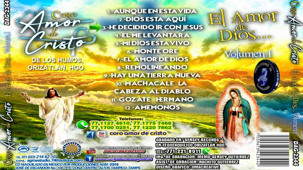 CORO AMOR DE CRISTO DE LOS HUMOS, ORIZATLAN, HGO  VOL  1